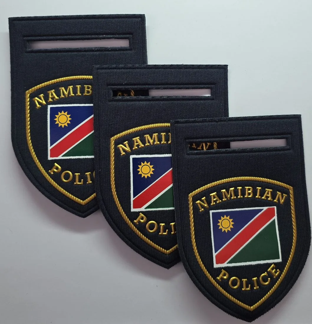 Custom patches shown in three sizes